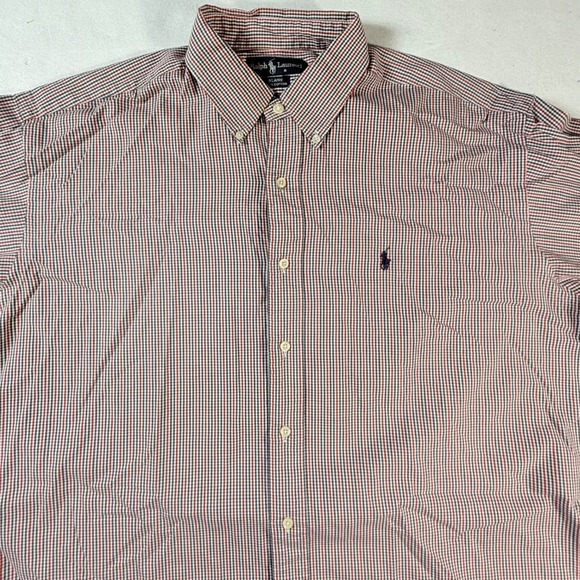 Ralph Lauren Other - Ralph Lauren Blaire Mens XL Button Down Shirt Long Sleeve Gingham Red Blue Polo